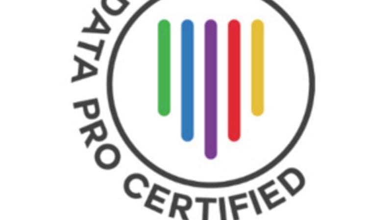 Het logo voor ada pro gecertificeerd, formeel goedgekeurd volgens de AVG gedragscode van NLdigital.